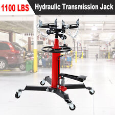 2 Stage Hydraulic Transmission Jack 1100 Lbs Swivel Wheels Lift Hoist Red