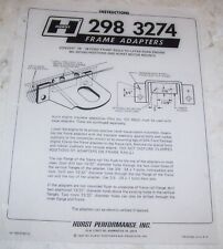 Hurst  Frame Adapter Instructions-1928 To 1932 1933 1934 Ford A28