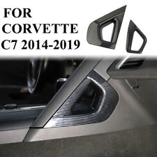 Carbon Fiber Co-pilot Center Grab Handle Trim Cover For Chevrolet Corvette C7