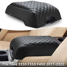 Center Console Lid Armrest Pu Cover Cushion Fits Ford F250 F350 F450 2017-2022