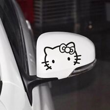 2x Cute Hello Kitty Car Side Mirror Wall Window Van Vinyl Decal Sticker Black