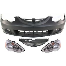 Bumper Cover And Headlight Kit For 2002-2004 Acura Rsx Front Coupe