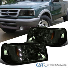 Fit 1993-1997 Ford Ranger Smoke Tinted 1pc Style Headlights W Led Lamps 93-97