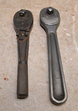 2 Rare Early Old 38 Ratchets Craftsman Pear Head Unmarked Socket Wrench Tool