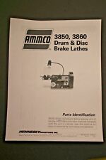 Ammco 3850 3860 Disc Drum Brake Lathe Parts Manual
