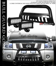 Blk Bull Bar Bumper Guard36w Cree Led Fog Lights For 04-15 Nissan Titanarmada