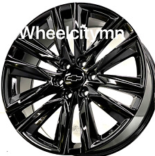 22 Gloss Black Oe 4869 Replica Wheels Fits 2023 Chevy Tahoe Suburban 6x5.5 28