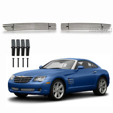 For 2004-2008 Chrysler Crossfire Front Bumper Billet Grille Lower Grill Combo