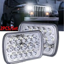 Pair For Jeep Cherokee Xj 1984-2001 5x7 7x6 Led Headlights Sealed Highlow Beam
