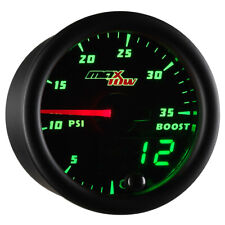 52mm Maxtow Double Vision Turbo 35psi Boost Gauge - Green Led Digital Analog