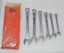Set Of 6 Vintage J C Penny Combination Wrenches W Case Made In Usa