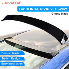 For 2016-2021 10th Honda Civic Rear Window Spoiler Wing Glossy Black