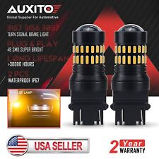 Auxito 3157 4157 3457 Led Amber Yellow Turn Signal Light Bulb Car Blinker Corner
