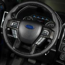 Molded Black Wood Grain Steering Wheel Bezel Trim Cover For 17-22 Ford F250 F350