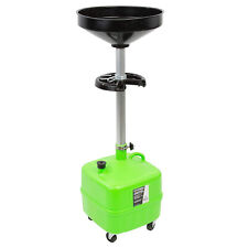 9 Gallon Upright Portable Oil Lift Drain With Oil Pan Funnel Adjustable Height