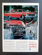 1962 Ford Galaxie 390 V8 Large Original Auto Ad Print