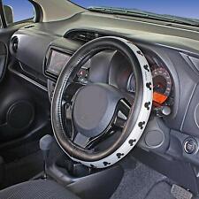 Jdm Disney Mickey Mouse Steering Wheel Cover Car Accessory Black Silver Wd-397