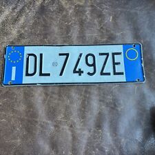 Italy Italian License Plate Tag Dl 749 Ze Eurostars 2016 Front Tag