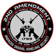 2nd Amendment Logo Gun Rights Vinyl Decal Bumper Sticker Car Truck Laptop Usa