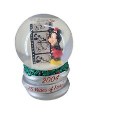 Disney 75th Anniversary Mini Snow Globe Mickey Mouse Film Reel 2004 Jc Penney
