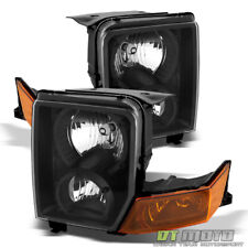 2006-2010 Jeep Commander Black Headlights Headlamps Replacement Leftright 06-10