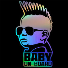 1x Funny Cool Boy Baby On Board Sticker Car Window Motorcycle Wall Vinyl Decal