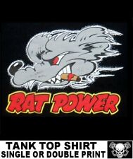 Rat Power Big Block Motor Engine Muscle Cigar Hot Rat Rod Outlaw Race Tank Top