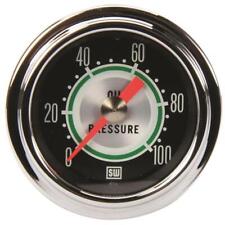 Stewart Warner 360dp Green Line 2-116 Mechanical Oil Pressure Gauge