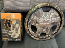 Mossy Oak Camouflage Seat Cover Pair And Steering Wheel Cover