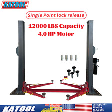 Katool 12000 Lbs Two Post Auto Lift 4hp Single Lock Release 2-post Car Lift