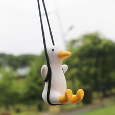 Cute Anime Car Accessories Swing Duck Pendant Auto Rearview Mirror Ornaments-lo