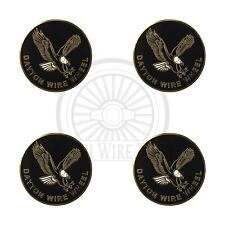 Dayton Eagle Gold Black Metal Wire Wheel Chip Emblems Size 2.25 Set Of 4