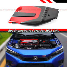 For 2022-2024 11th Gen Honda Civic Jdm Red Black Type-r Style Engine Valve Cover