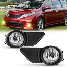 Fog Lights Assembly Bumper Lamps-1 Set Wswitch Fit 2011-2017 Toyota Sienna