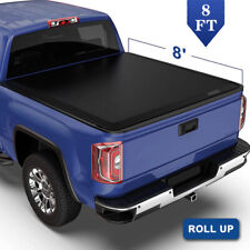 8 Ft Bed Soft Top Roll Up Tonneau Cover For 1988-2007 Silverado Sierra 1500 2500