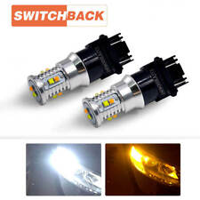Lasfit Led Turn Signal Parking Drl Light Bulbs 3157 3457 Switchback Amber White