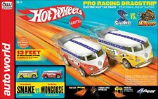 Ho Auto World Hot Wheels Snake V.s. Mongoose Vw Bus Drag Strip Slot Car Track