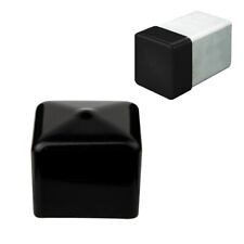Vinyl Rubber Flexible Square Tube Tubing Pipe End Cover Cap - Select Size Qty