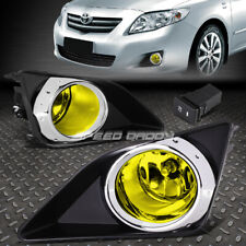 For 09-10 Toyota Corolla Sedan Amber Lens Bumper Fog Light Lamps Wbezelswitch