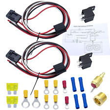 Dual Electric Cooling Fan Relay Switch Kit 4 Pin Radiator Electric Fan Thermost
