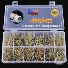 Us 470pcs 5-14mm Spring Hose Clips Kit Fuel Line Water Pipe Air Tube Clamps Set
