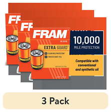 3 Pack Fram Extra Guard Filter Ph3614 10k Mile Change Interval Oil Filter