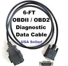 6ft Replacement Obd2 Obdii Scanner Cable For Matco Quickcode Md9000a Code Reader