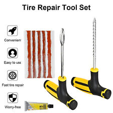 Car Tubeless Tyre Tire Puncture Repair Plug Repair Kit Needle Patch Fix Tools