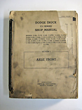 1953 Dodge Truck C-1 Series Shop Manual Part No. 10m-csd-8-53