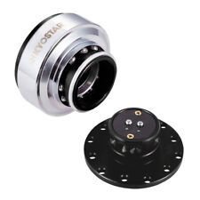 Universal Steering Wheel Quick Release Control Hub Adapter Kit Black Us Aluminum