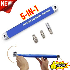Offset Extension Wrench Set Ratchet Spanner Wrench Extender With Adapter
