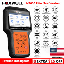 Foxwell Nt650 Elite Car Obd2 Diagnostic Scanner Abs Srs Tpms Dpf Bms Oil Reset