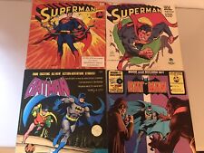Vtg Superman Batman Vinyl Lps Lot Of 4 Record Peter Pan Dc Comics Power 1970s