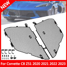 For Corvette C8 Z51 2020-2023 Front Grill Covers Radiator Guards With Bolt 2pcs